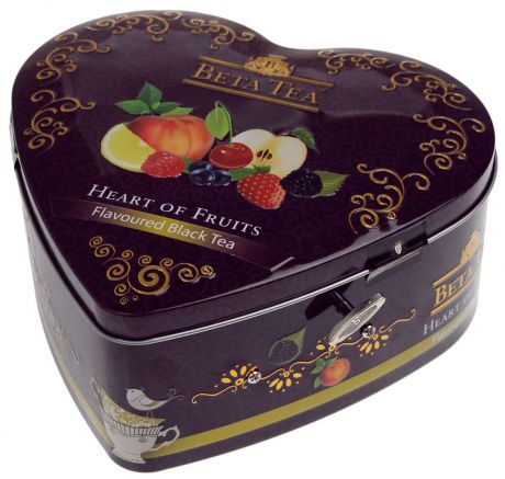 Beta Tea Фруктовое сердце чай в пакетиках, 40 шт (музыкальная шкатулка)