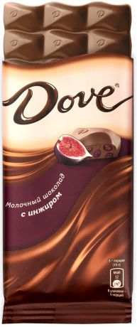 Dove молочный шоколад с инжиром, 90 г