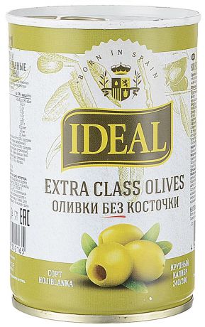 Ideal оливки без косточки extra class, 300 г