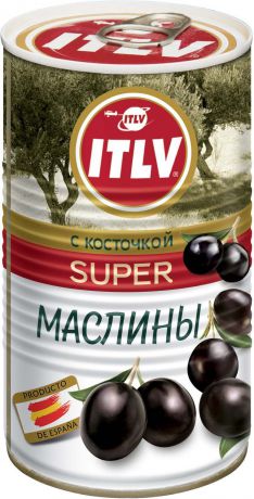 ITLV маслины с косточкой Super, 370 мл