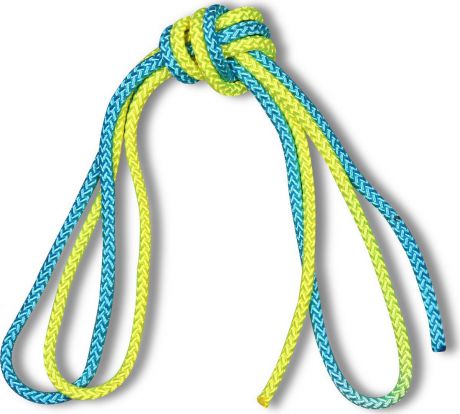 Скакалка для художественной гимнастики Indigo, IN040, желтый, голубой, утяжеленная, 3 м, 165 г