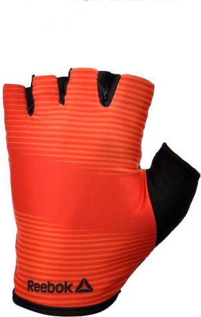 Перчатки для фитнеса Reebok, цвет: красный, черный, размер M