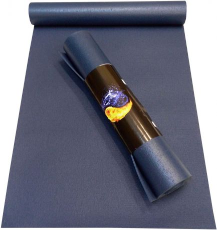 Коврик для йоги Ako-Yoga Yin-Yang Studio, цвет: синий, 200 х 80 см