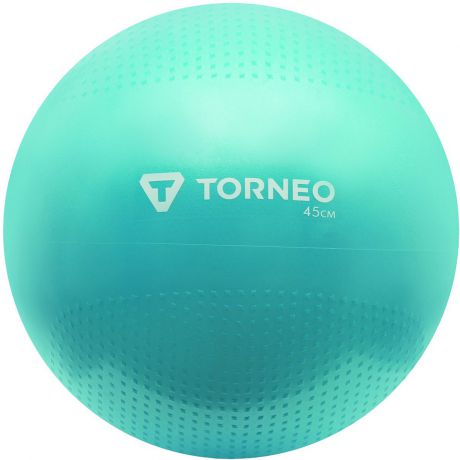 Мяч гимнастический Torneo, с насосом, цвет: голубой, 45 см