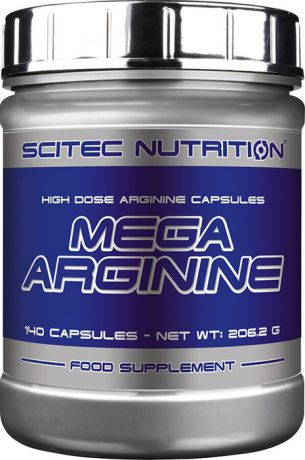 Аргинин Scitec Nutrition Mega Arginine, 140 капсул