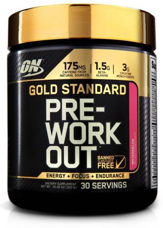 Предтренировочный комплекс Optimum Nutrition "Gold Standard PRE-Workout", арбуз, 300 г