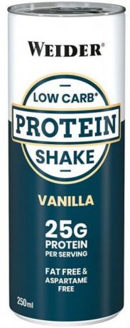 Коктейль протеиновый Weider "Low Carb Protein Shake", ваниль, 250 мл