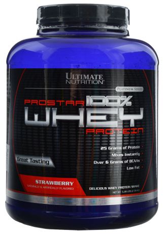 Протеин сывороточный Ultimate Nutrition "Prostar Whey", клубника, 2,27 кг