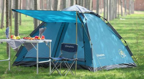 Палатка-автомат туристическая King Camp "3092 Monza Mono", цвет: голубой
