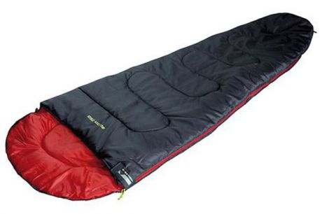 Спальный мешок High Peak "Action 250", цвет: антрацит, красный, правосторонняя молния