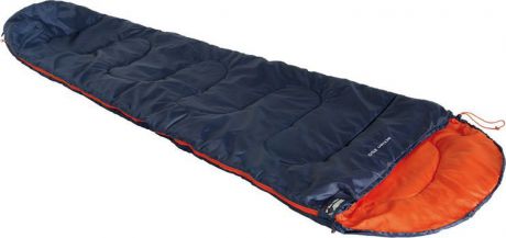 Спальный мешок High Peak "Action 250", цвет: синий, оранжевый, левосторонняя молния