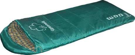 Мешок спальный Greenell "Туам", правосторонняя молния, цвет: зеленый, 220 см х 90 см