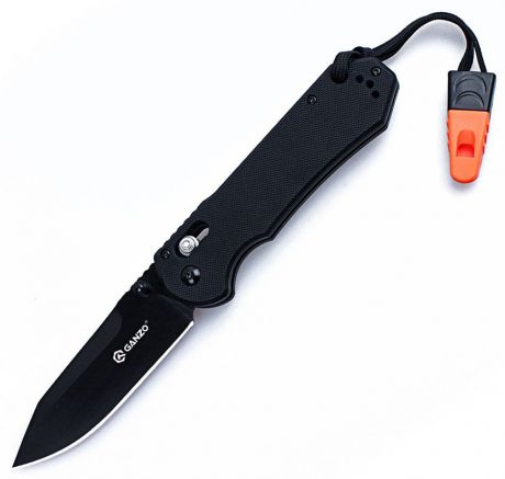 Нож туристический "Ganzo", цвет: черный, длина лезвия 9 см. G7453-BK-WS