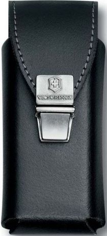 Чехол на ремень "Victorinox" для мультитулов SwissTool Plus, на пружинной защелке, кожаный, цвет: черный