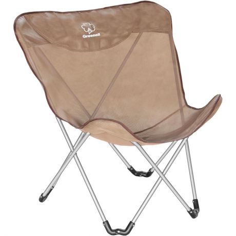 Кресло складное Greenell "Баттерфляй FC-14", цвет: коричневый, 120 кг