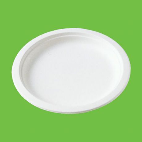 Набор тарелок "Gracs", биоразлагаемых, с бортиком, цвет: белый, диаметр 18 см, 20 шт
