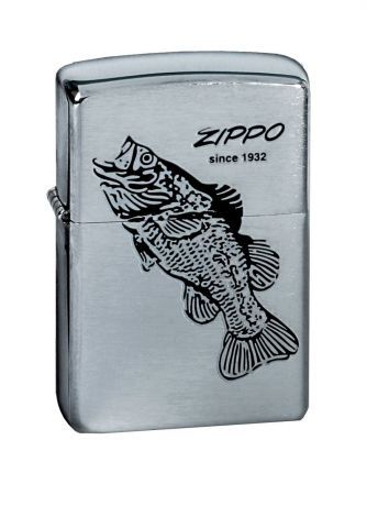 Зажигалка Zippo. 200 Black Bass