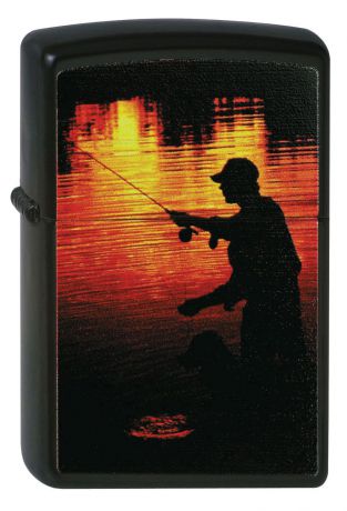 Зажигалка Zippo "Classic. Fisherman", 3,6 х 1,2 х 5,6 см
