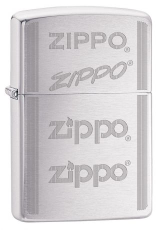 Зажигалка Zippo "200 Zippo Logo", 3,6 х 1,2 х 5,6 см. 29214