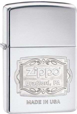 Зажигалка Zippo "Classic", цвет: серебристый, 3,6 х 1,2 х 5,6 см. 53594