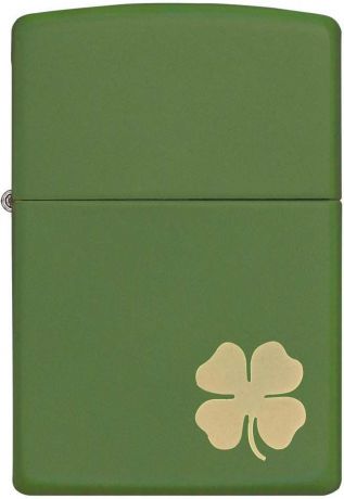 Зажигалка Zippo "Classic", цвет: зеленый, 3,6 х 1,2 х 5,6 см. 44448