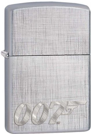 Зажигалка Zippo "James Bond", цвет: серебристый, 3,6 х 1,2 х 5,6 см. 53764