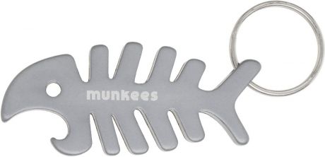 Брелок-открывалка Munkees "Рыбий скелет", цвет: серый