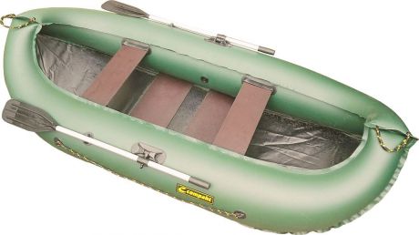 Лодка надувная Leader "Компакт-260" гребная, цвет: зеленый