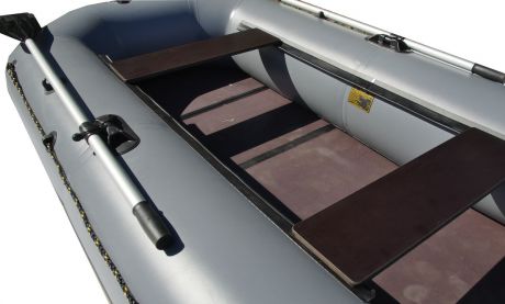 Лодка надувная Leader "Компакт-300", гребная, цвет: серый