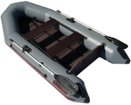 Лодка надувная Leader "Тайга-290Р", цвет: серый