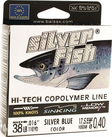 Леска Balsax Silver Fish, 100 м, 0,40 мм, 17,5 кг