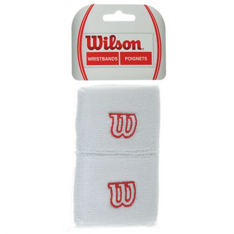 Напульсник Wilson "Wristband", цвет: белый, 2 шт. Размер универсальный