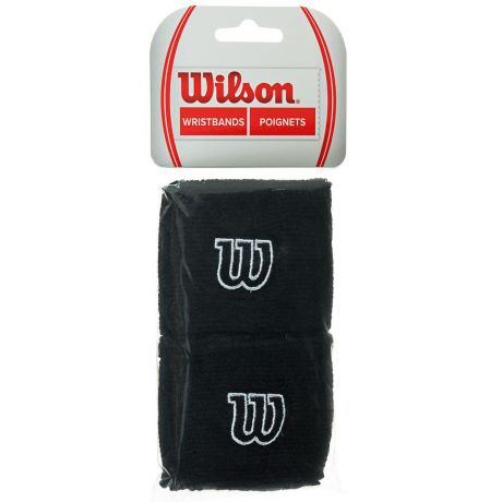 Напульсник Wilson "Wristband", цвет: черный, 2 шт. Размер универсальный