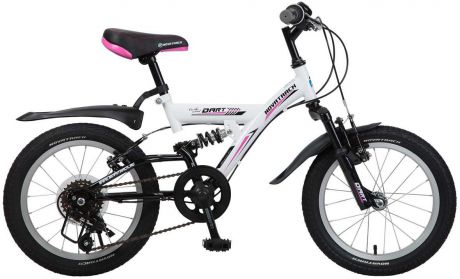 Велосипед детский Novatrack "Dart", цвет: белый, 16"