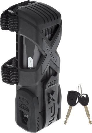 Велозамок Abus "Bordo Granit X-Plus 6500/85", с ключами, цвет: черный, серый
