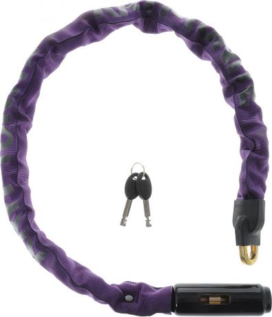 Замок велосипедный Kryptonite "Chains Keeper 785 Integrated Chain", цвет: фиолетовый, черный