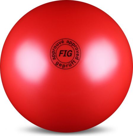 Мяч гимнастический Indigo, цвет: красный, диаметр 19 см
