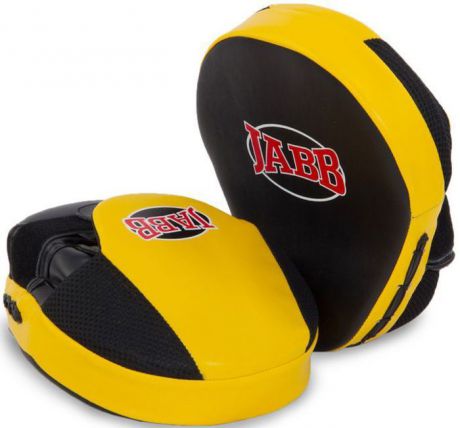 Лапа боксерская Jabb "JE-2190", цвет: черный, желтый, 2 шт