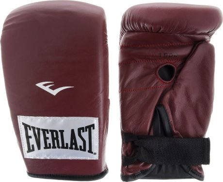 Перчатки снарядные "Everlast", профессиональные, цвет: бордовый, белый. Размер L