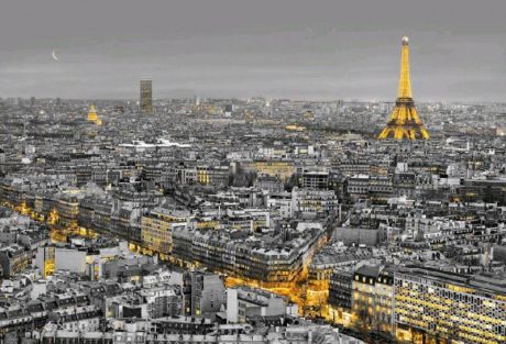 Фотообои Komar "Огни Парижа", 3,68 х 2,54 м