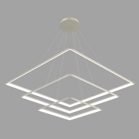 Подвесной светильник Лючера Cuadro, квадратный, тройной, светодиодный. TLCU3-34/52/70-01