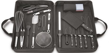 Набор кухонных ножей Tramontina Century, 24099/027-TR, черный, 20 предметов