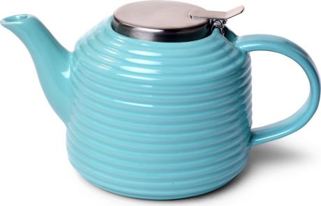 Чайник заварочный Fissman, с ситечком, 6055, голубой, 900 мл