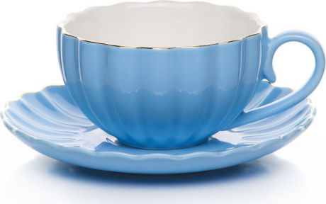 Набор чайный, на 2 персоны, C622AS622A-L3-YG01/2, голубой, 4 предмета