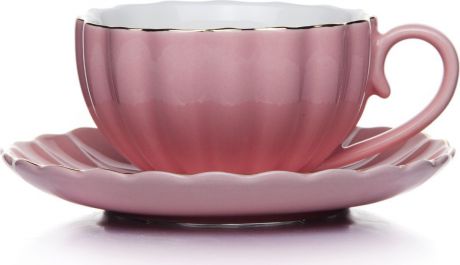 Набор чайный, на 2 персоны, C622AS622A-L6-YG01/2, розовый, 4 предмета