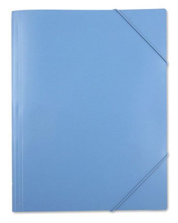 Папка на резинке Бюрократ, пластик, 0.7 мм, цвет: синий, A3