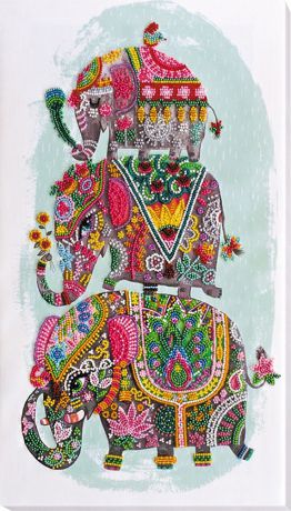 Набор для вышивания бисером Абрис Арт "Три слона на счастье", АВ-605, 46 х 26 см
