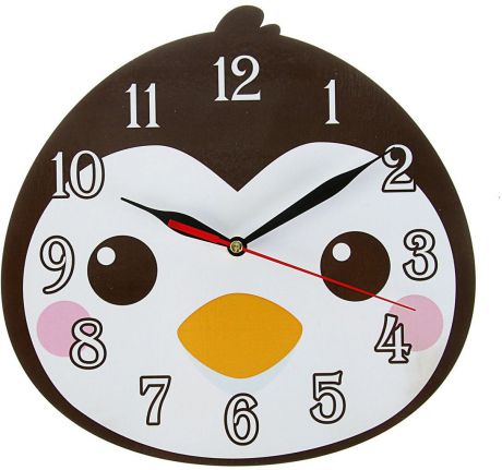Часы настенные "Пингвин" детские, 2497896, диаметр 25 см