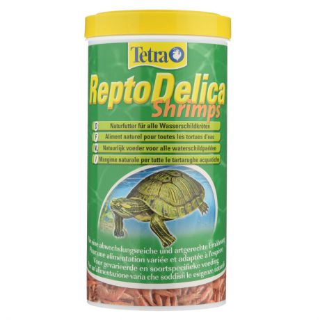 Корм-лакомство для водных черепах Tetra ReptoDelica "Shrimps", креветки, 1 л
