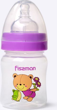 Бутылочка для кормления Fissman, с широким горлышком, 6885, фиолетовый, 120 мл